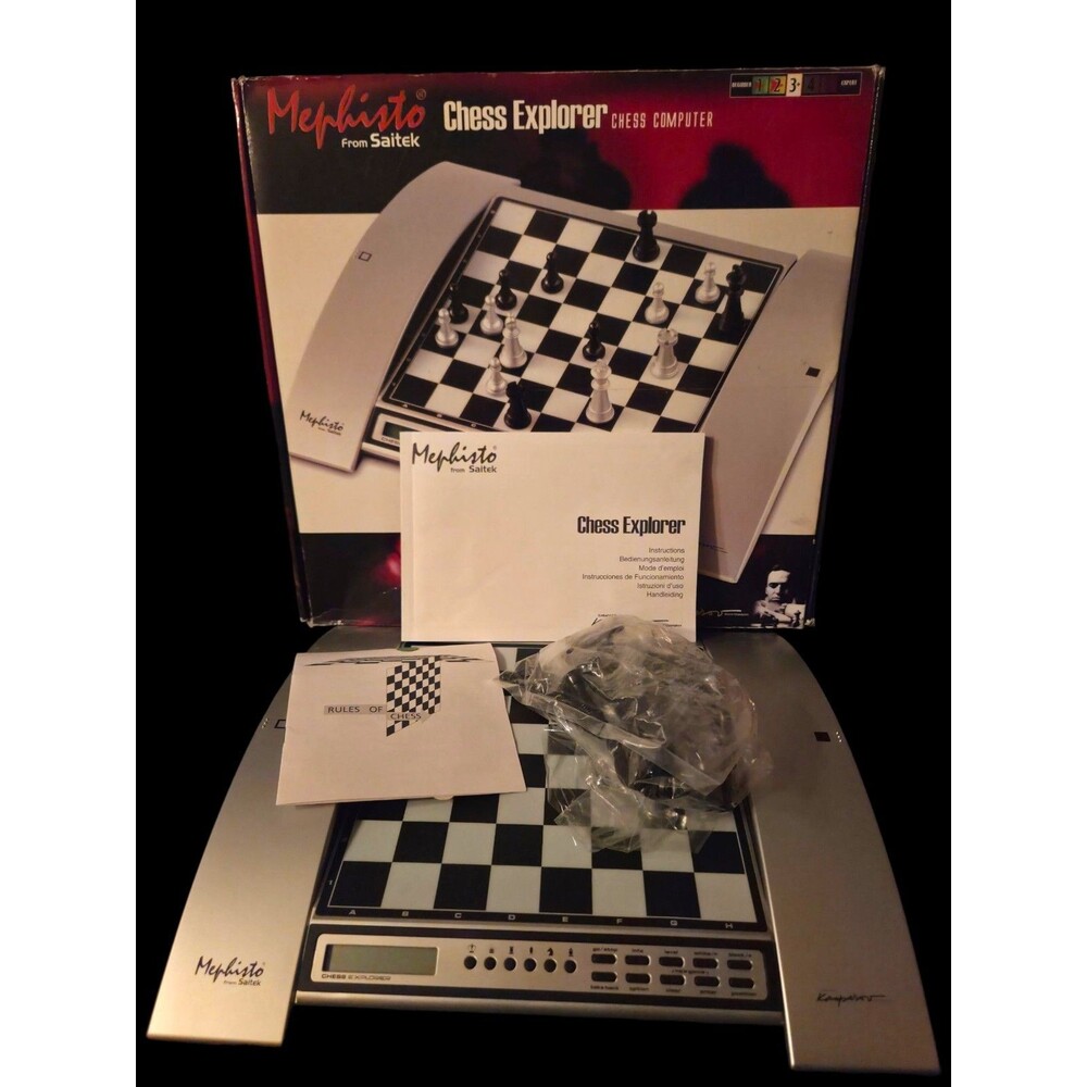 Saitek Mephisto Explorer  Electronic Chess Game Tested Working Kasparov